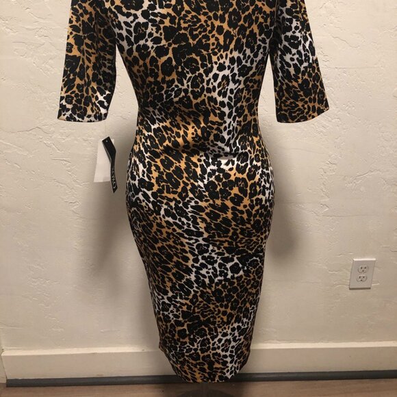 NWT leopard midi dress size M - Picture 3 of 4
